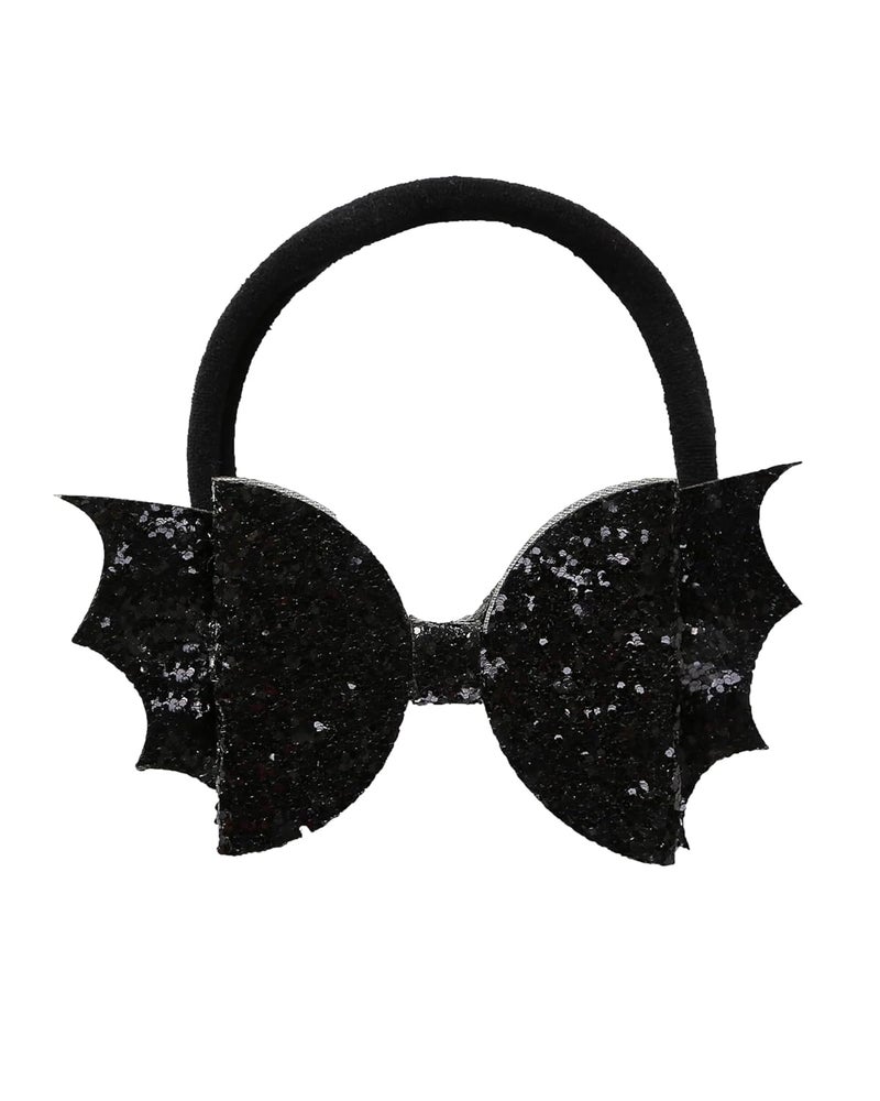 Fancheer Baby Girls Glitter Black Bat Bow Headband Infant Toddler Birthday Party Hair Accessories - Image 1